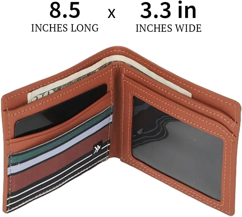Thread Wallets Cash Bifold Wallet - Compact Wallet for Cash with Clear ID Window & Storage for 4-10 Cards with Vegan Leather (Realtree Edge)