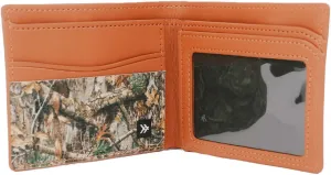 Thread Wallets Cash Bifold Wallet - Compact Wallet for Cash with Clear ID Window & Storage for 4-10 Cards with Vegan Leather (Realtree Edge)