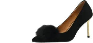 TinaCus Soft Suede Leather Handmade Pointed Toe Stiletto High Heels Women's Pumps Shoes