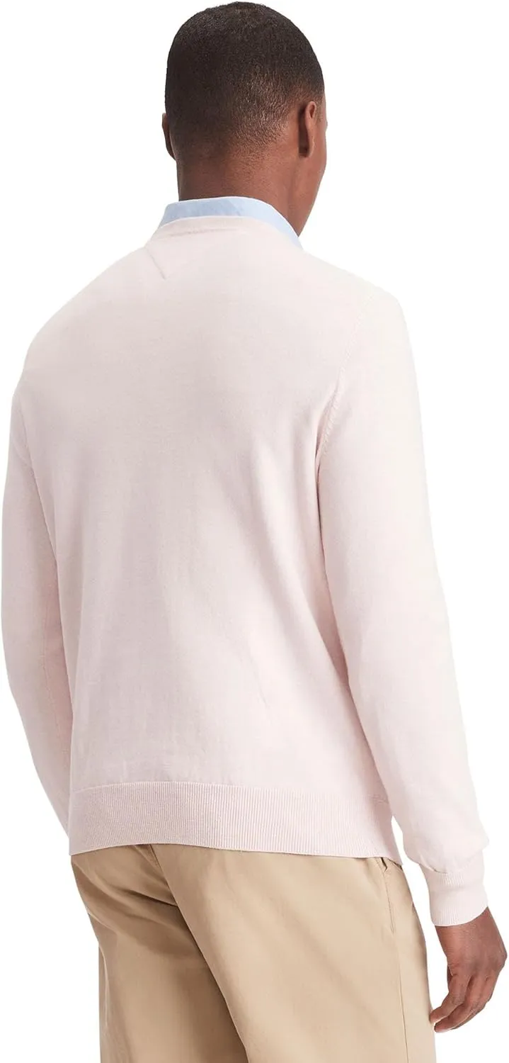 Tommy Hilfiger Men's Essential Long Sleeve Cotton V-Neck Pullover Sweater