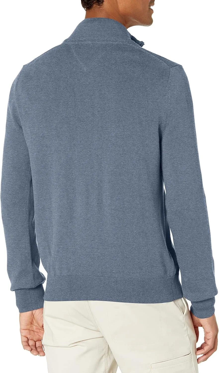Tommy Hilfiger Men's Long Sleeve Cotton Quarter Zip Pullover Sweater