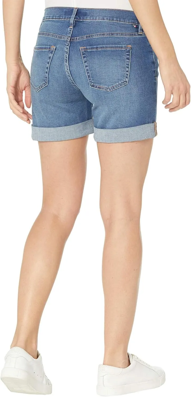 Tommy Hilfiger Women's Denim Shorts – Jean Shorts With Cuffs for Summer and Spring