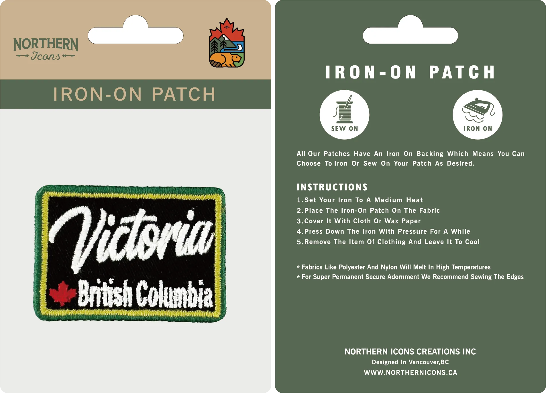 Toronto iron-on embroidery patch