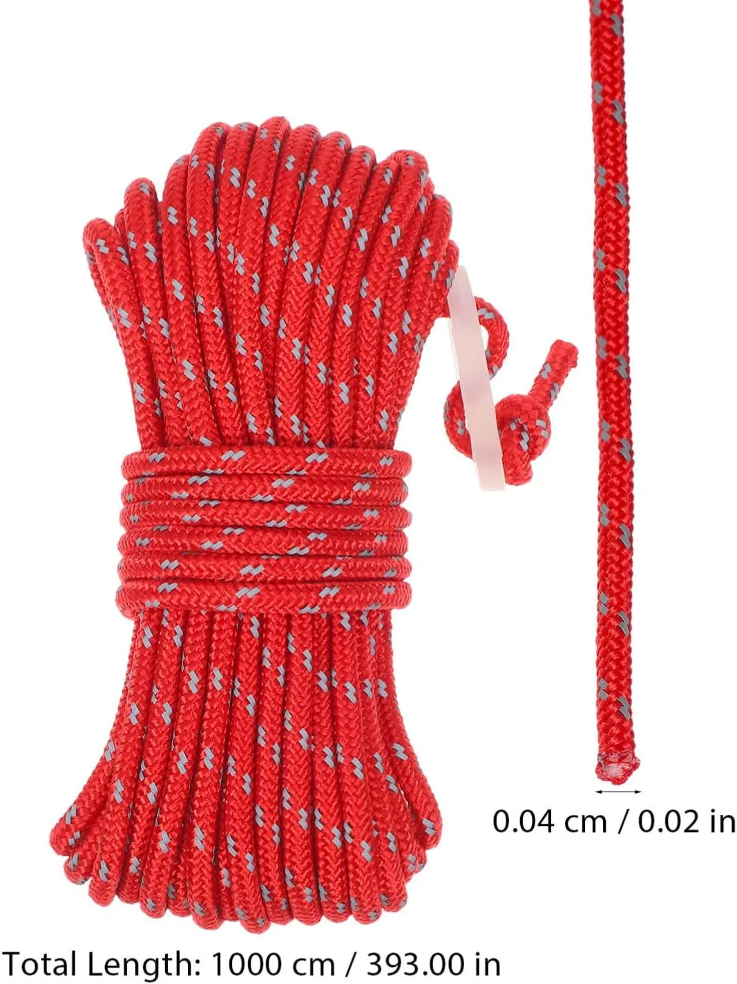 Toyvian 4pcs Reflective Camping Rope Heavy Duty Tent Guide Cord with Storage Bag High Visibility Tensioner for Hiking Climbing Outdoor Adventures
