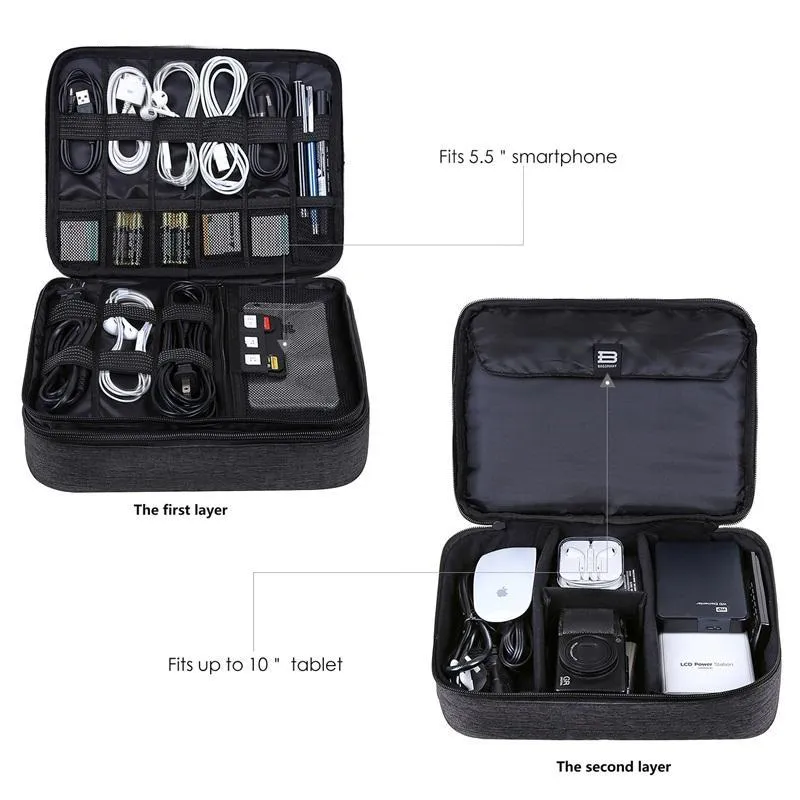 Travel Double Layer Accessories Bag Organizer