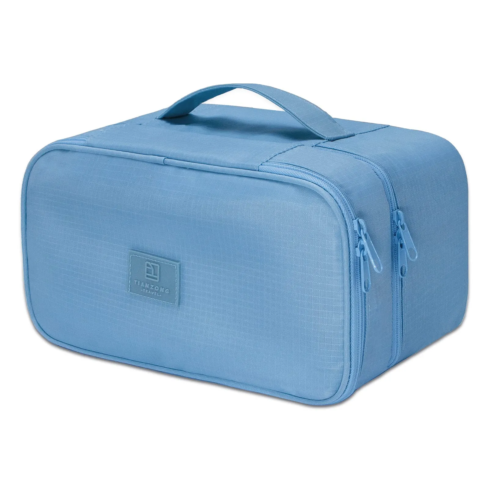 Travel Double Layer Waterproof Organizer Cosmetic Toiletry Bag Ocean Blue HLC063