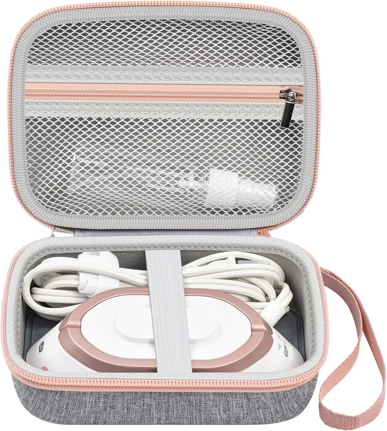 Travel Iron Case Compatible with Newbealer 120V/220V Dry Steamer for Clothes, Mini Iron Organizer Holder for Water Spray Bottle and Other Accessories (Box Only)- Grey