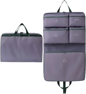 Travel Lingerie Organizer Bag, Hanging Storage for Bra Underwear Socks, Clean and Dirty Compartments (Purple,One Size)