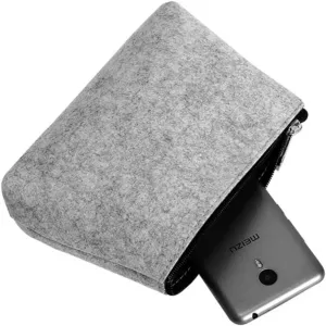 Travel Pouch Felt Bag for Electronics Portable Carrying Case for Mobiles Power Bank Travel Cord Case for Home