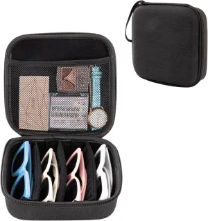 Travel Sunglasses Organizer Case for Multiple Glasses Adjustable Slot Eyeglass Organizer for Women Men Glasses Case