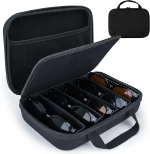 Travel Sunglasses Organizer Case, Portable Eyeglasses Case For Multiple Pairs, Sunglass Storage Holder for Men Women
