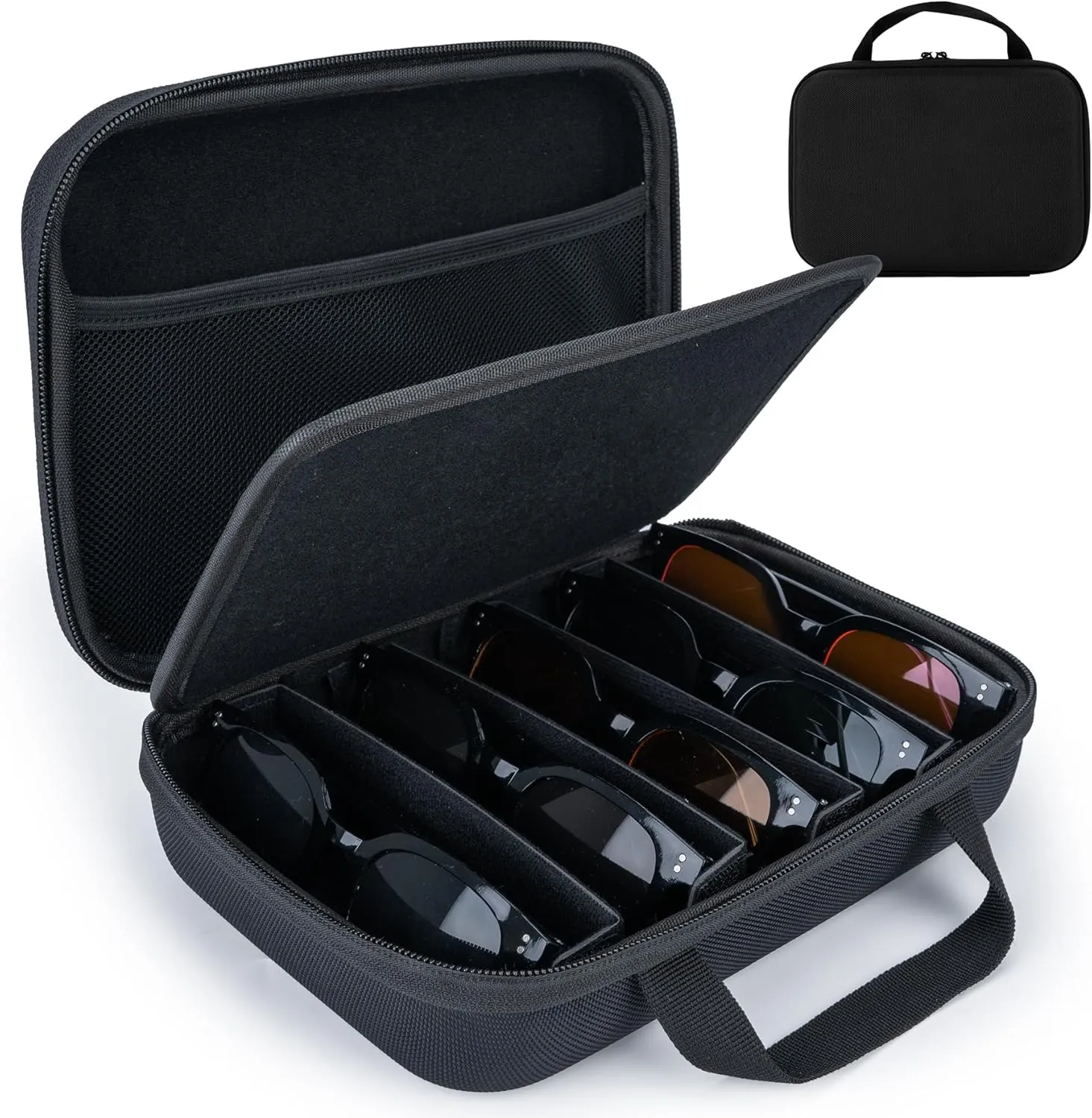 Travel Sunglasses Organizer Case, Portable Eyeglasses Case For Multiple Pairs, Sunglass Storage Holder for Men Women