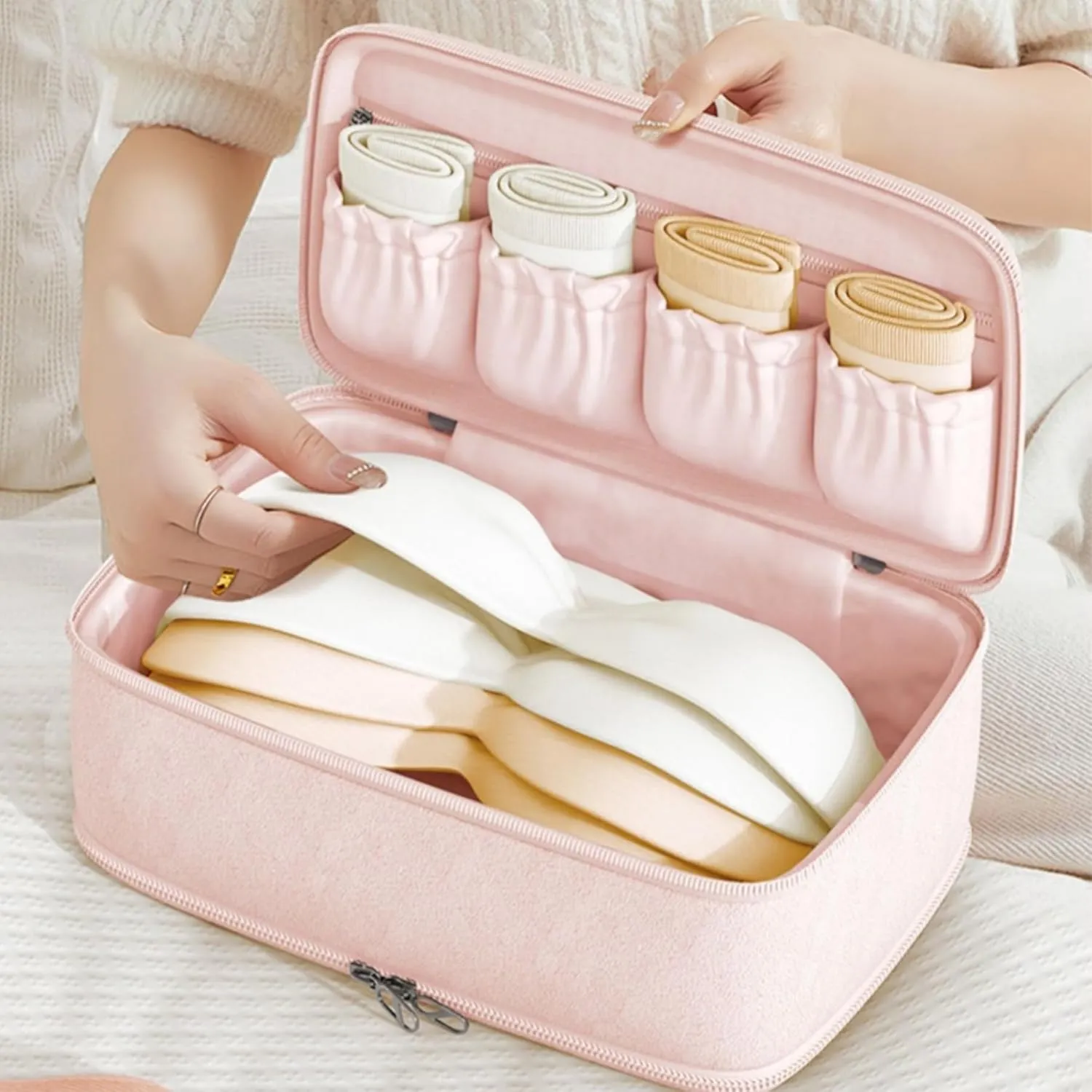 Travel Underwear Organizer Bag Portable Lingerie Socks Bra Storage Bag Large Capacity Toiletry Bag Packing Cube