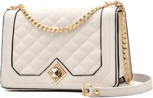 Travistar Crossbody Bags for Women Small Handbags PU Leather Shoulder Bag Purse Evening Bag Quilted Satchels with Chain Strap