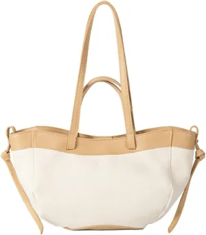 Trendy Canvas Tote Bag Women 2025 Casual Shoulder Bags Purses and Handbags Work Travel Purse Contrast Color Design