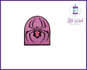 Tribal Black Widow, Fully Embroidered Patch