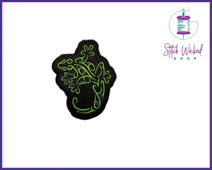Tribal Lizard, Fully Embroidered Patch