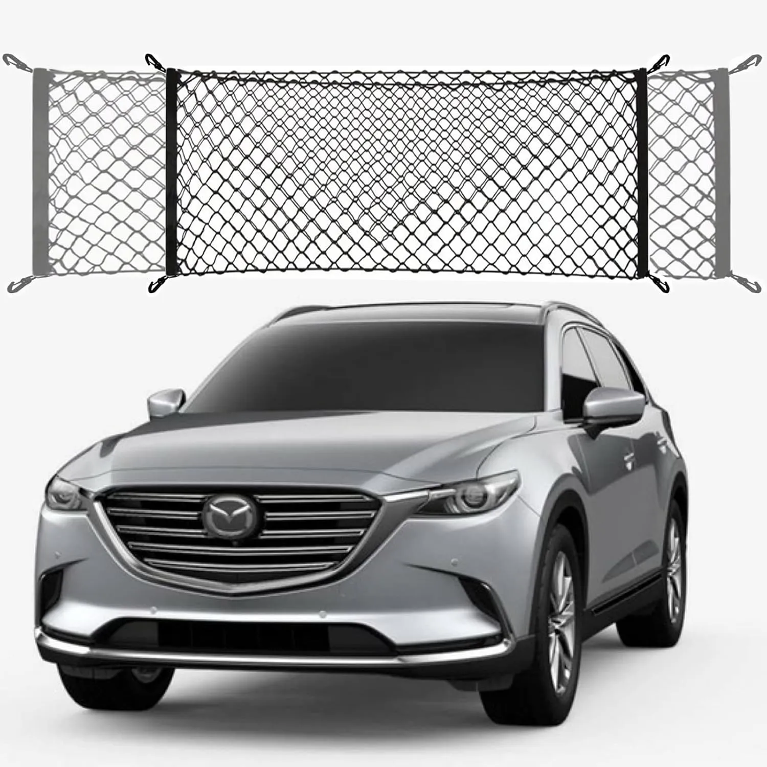 Trunk Cargo Net for Mazda CX9 CX-9 New 2025 2024 2023 2022 2021 2020 2019 2018 2017 2016 2015 2014 2013 2012 2011 2010 2009 2008 2007 Car Rear Nylon Mesh Tailgate Netting
