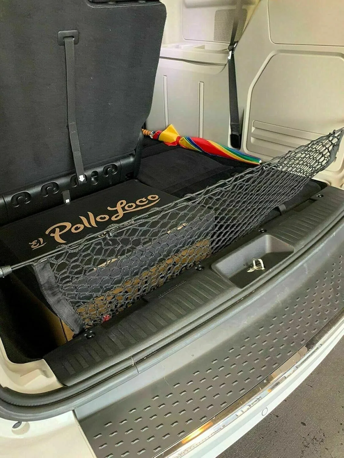 Trunk Rear Organizer Cargo Net for Chrysler Town & Country 2008–2016 – Envelope Style Cargo Net for SUV – Premium Mesh Elastic Car Trunk Organizer - Compatible with Town & Country