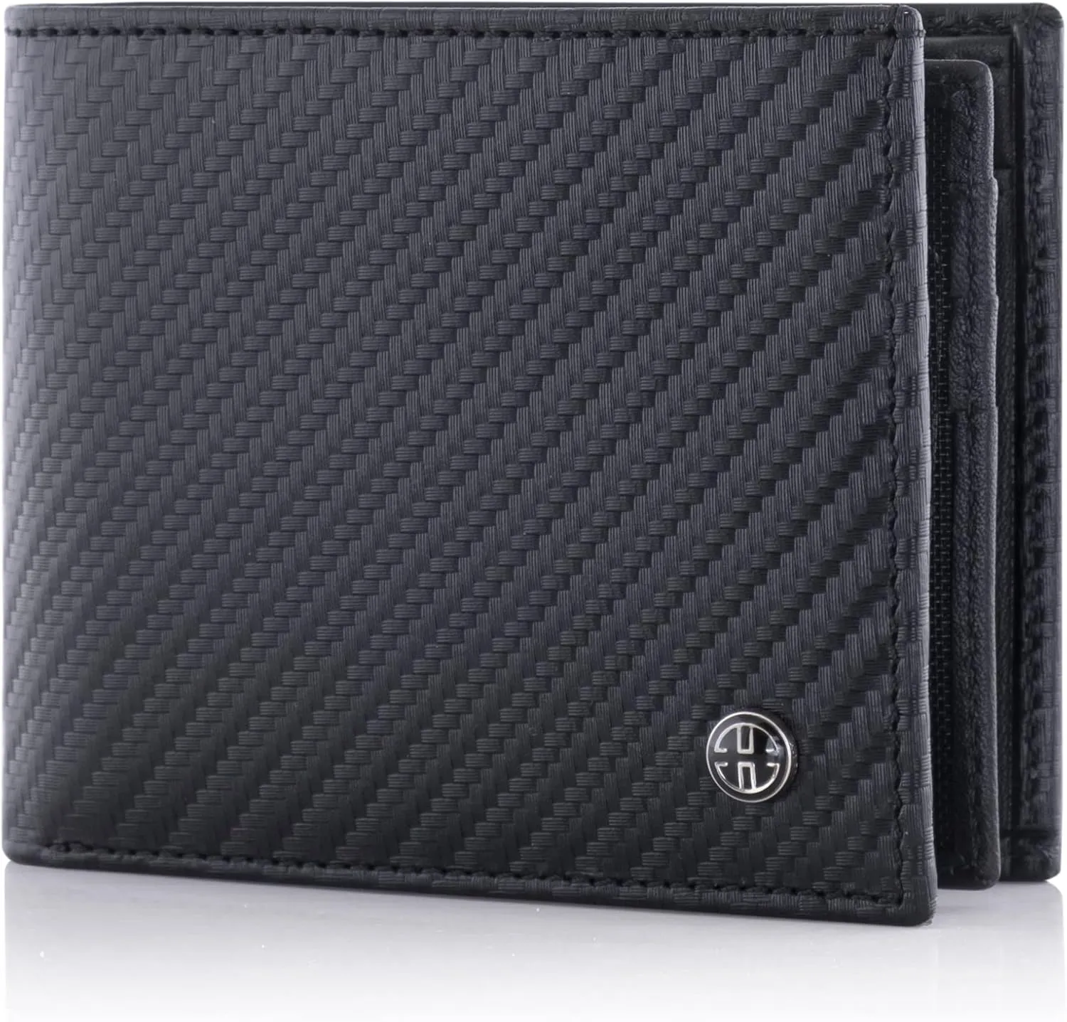 TRUSADOR Savona Classic Men's Wallets Leather Bifold with RFID Wallet for Men Gift Box (Carbon)