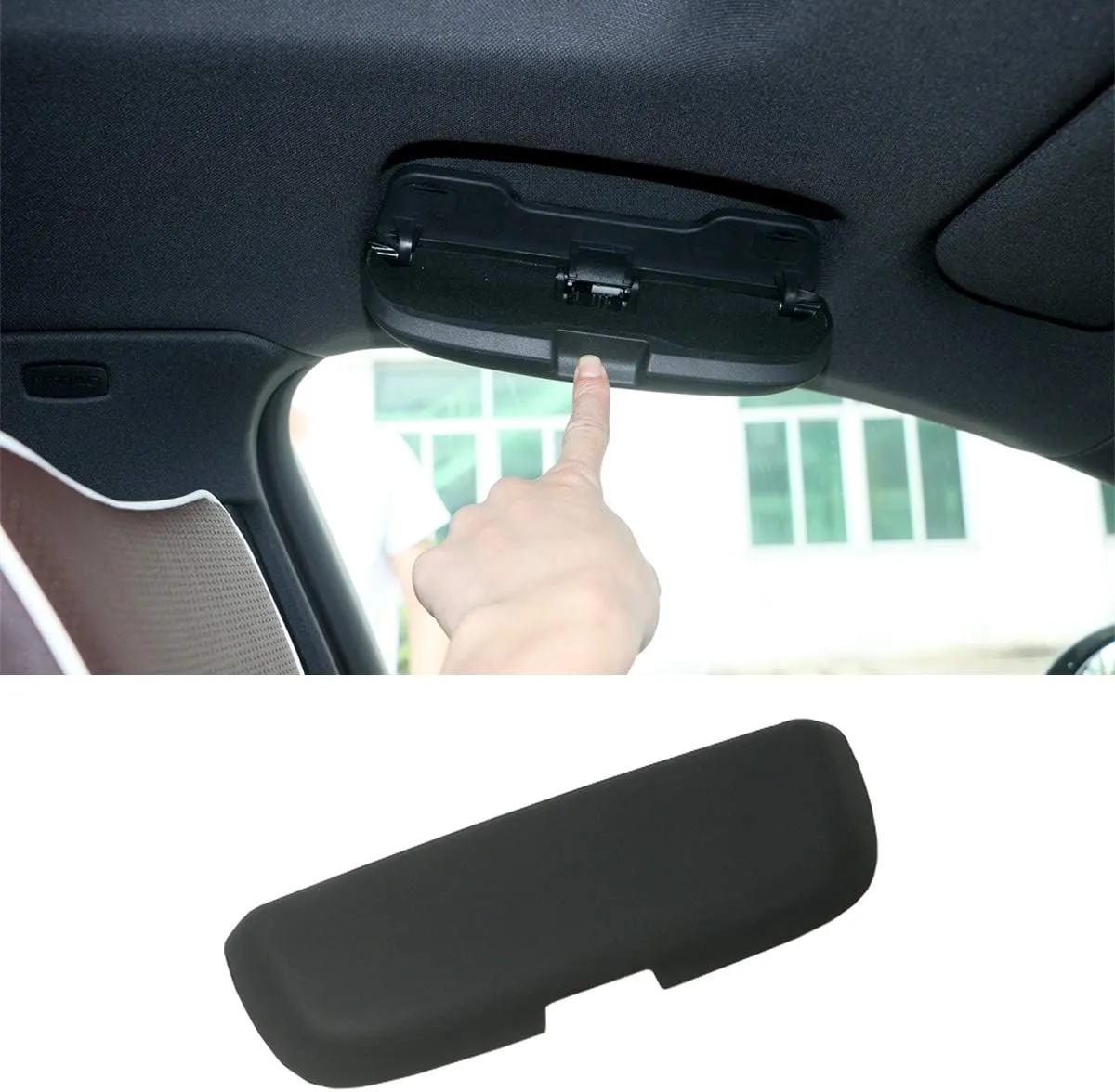 TTCR-II Interior Sunglasses Holder Compatible with Audi A3 A4 A6 A7 A8 e-tron Q3 Q5 Q7 Q8 RS3 RS6 RS7 RS Q8 S3 S4 S6 S7 S8 SQ5 SQ7 SQ8, for Porsche Cayenne Panamera, for Toyota Camry and Avalon