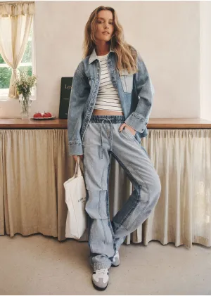 Two Tone Denim Flashdance Pants
