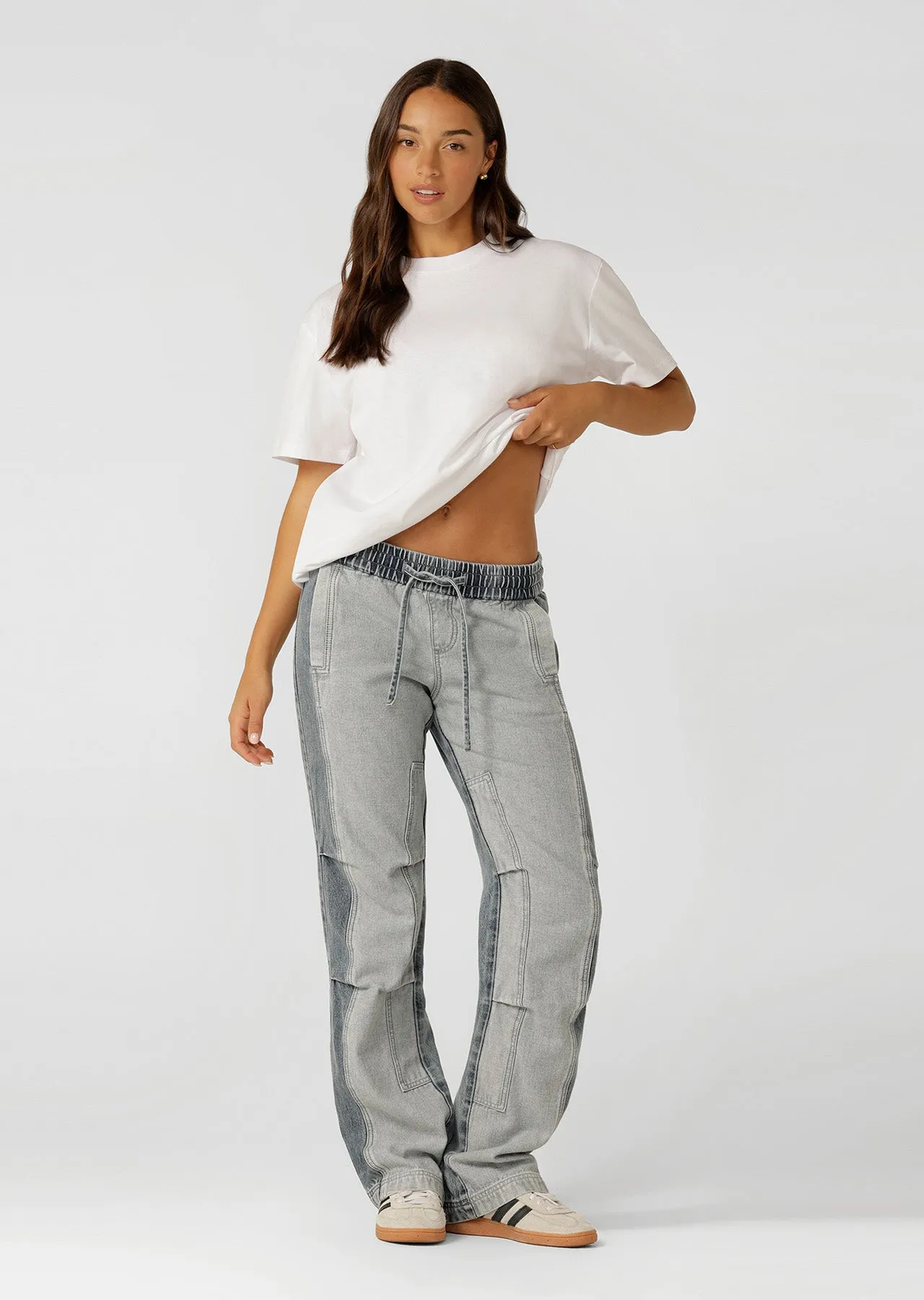 Two Tone Denim Flashdance Pants