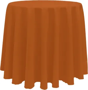 Ultimate Textile 90-Inch Round Polyester Linen Tablecloth Burnt Orange