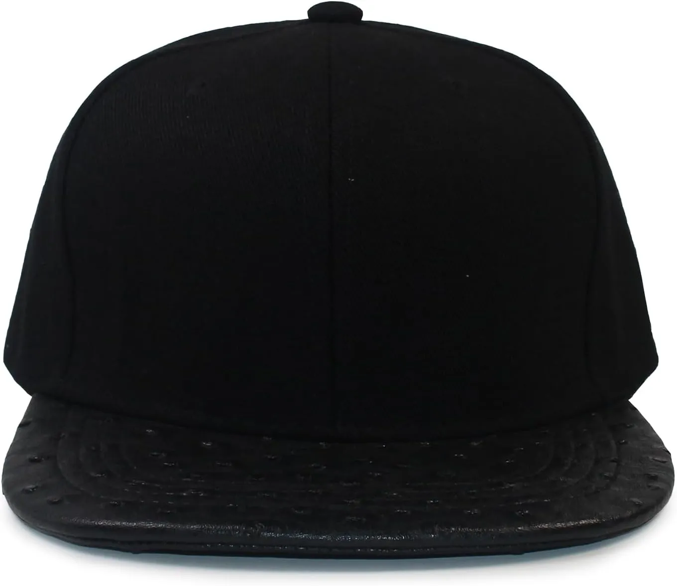 Urban Hip Hop Streetwear Baseball Cap - Solid Color Faux Ostrich Leather Snapback, 6-Panel Unisex Adjustable Hat