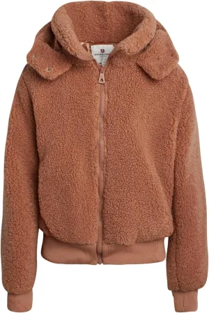 URBAN REPUBLIC Women's Sherpa Bomber Jacket - Fuzzy Warm Faux Fur Hooded Bomber Outdoor Jackets for Women (Sizes: S-XL)