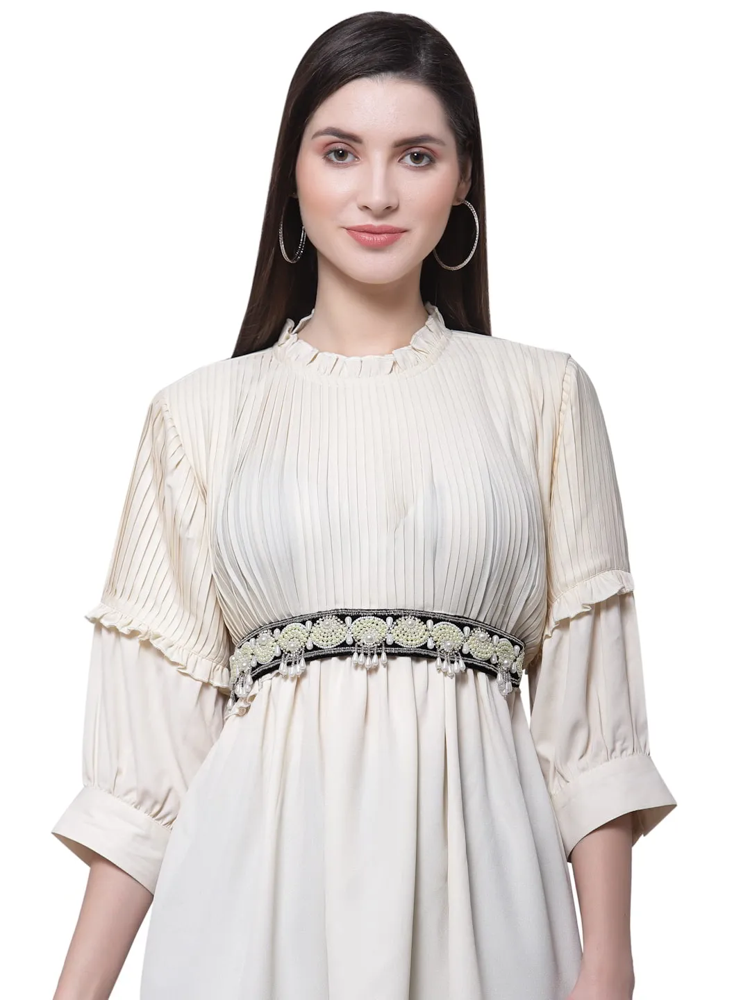 Velvet Embellished Wide Belt