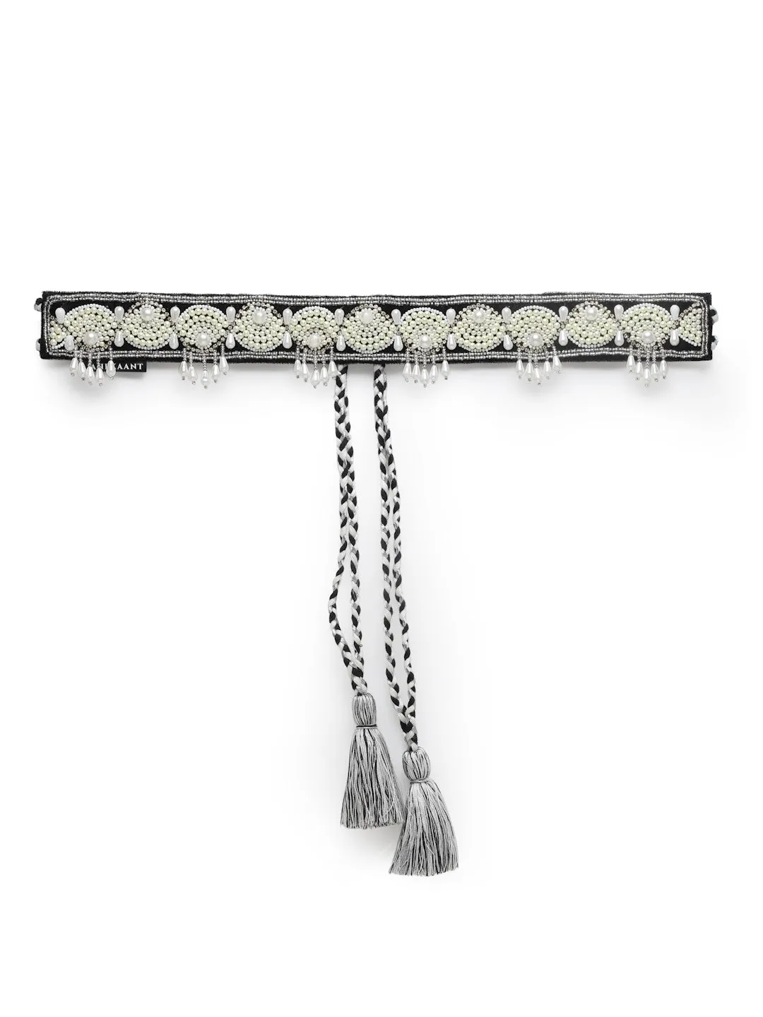 Velvet Embellished Wide Belt