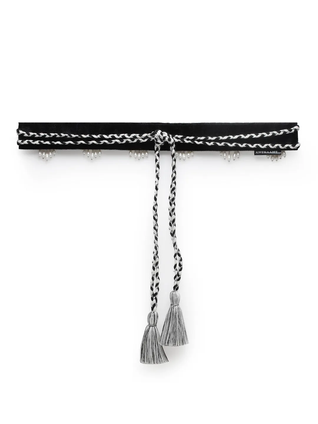 Velvet Embellished Wide Belt