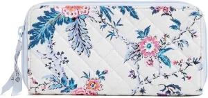 Vera Bradley Cotton Jordin Continental Wallet with RFID Protection, Magnifique Floral