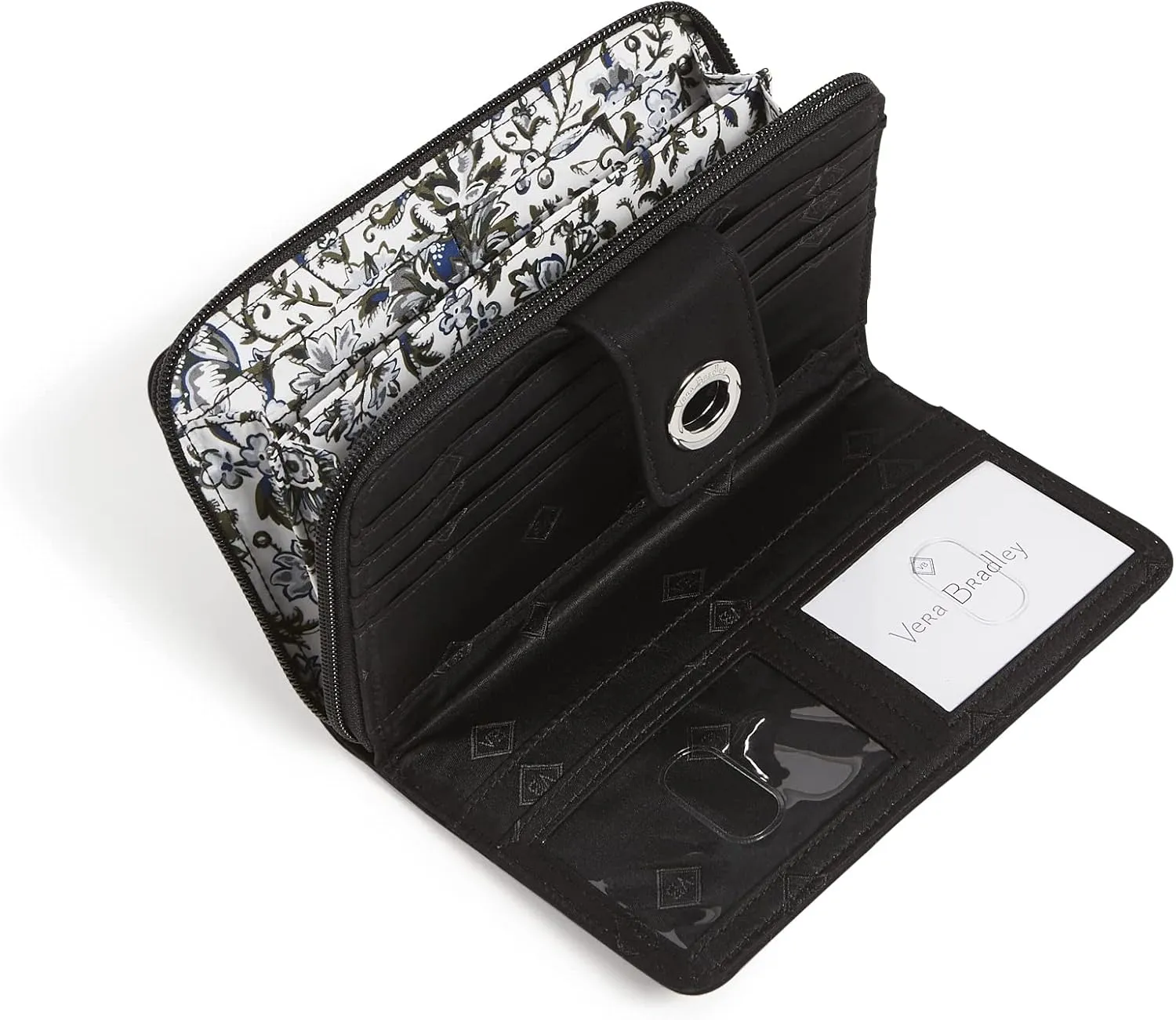 Vera Bradley Iconic RFID Turnlock Wallet, Signature Cotton