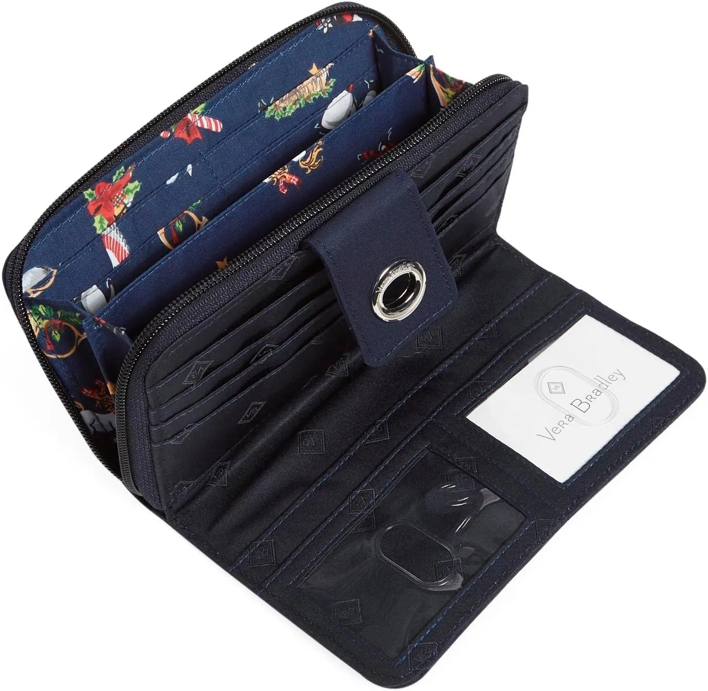 Vera Bradley Iconic RFID Turnlock Wallet, Signature Cotton