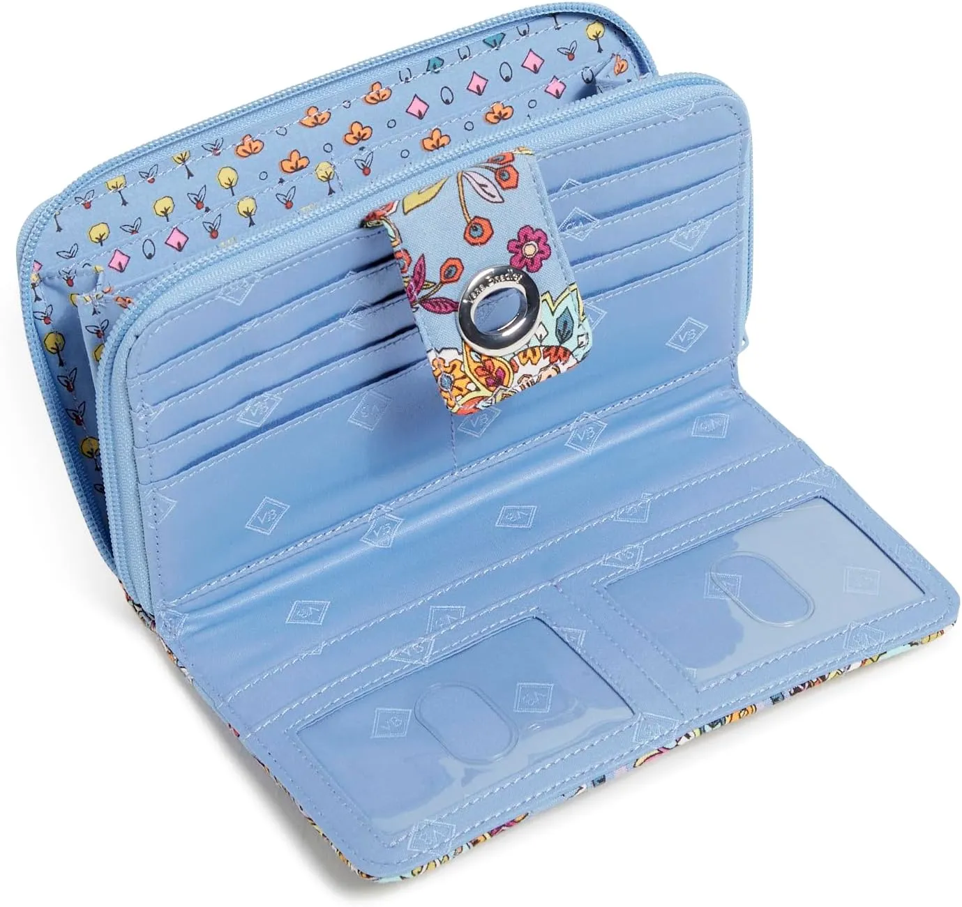 Vera Bradley Iconic RFID Turnlock Wallet, Signature Cotton