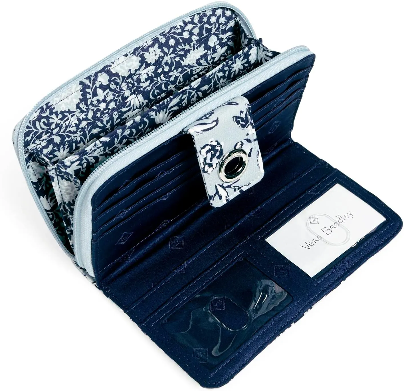Vera Bradley Iconic RFID Turnlock Wallet, Signature Cotton