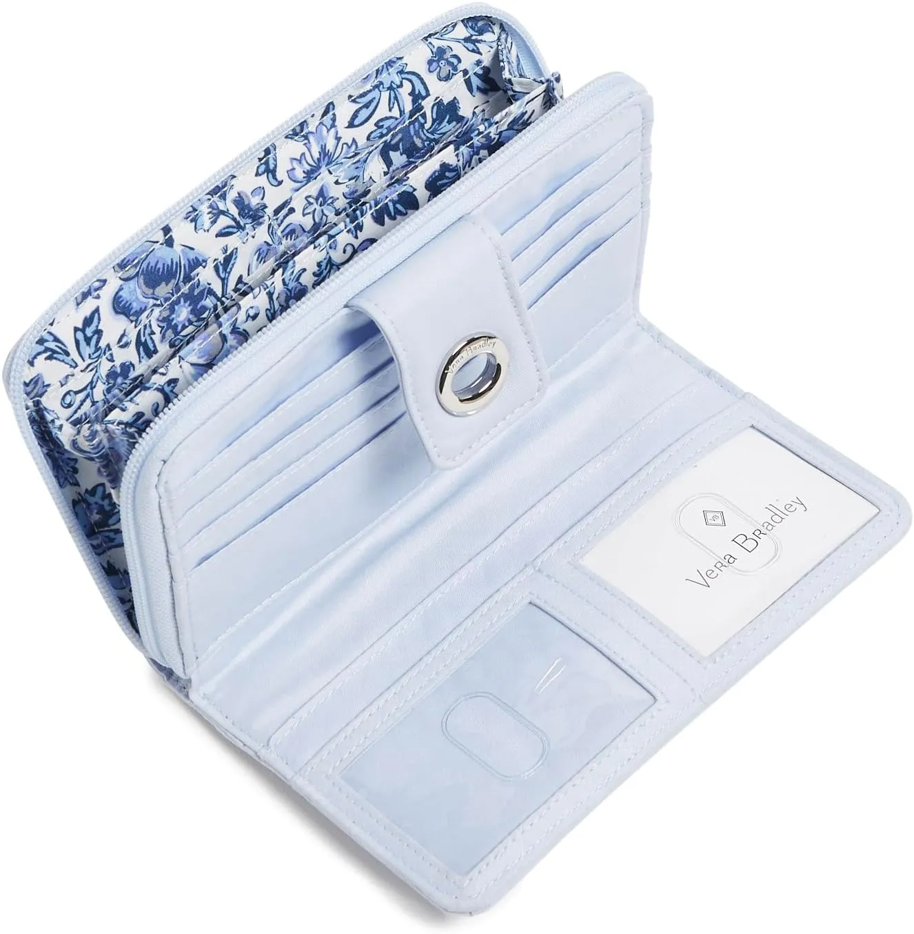 Vera Bradley Iconic RFID Turnlock Wallet, Signature Cotton
