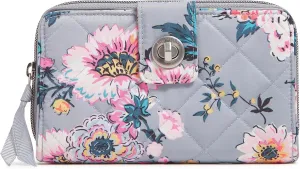 Vera Bradley Performance Twill Turnlock Wallet with RFID Protection, Parisian Bouquet