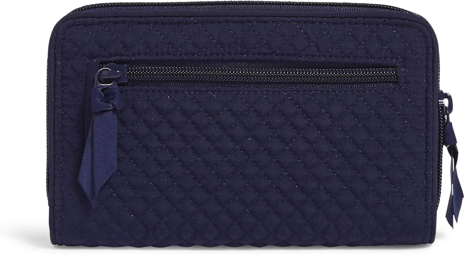 Vera Bradley Women's Microfiber Turnlock Wallet With RFID Protection, True Navy, One Size
