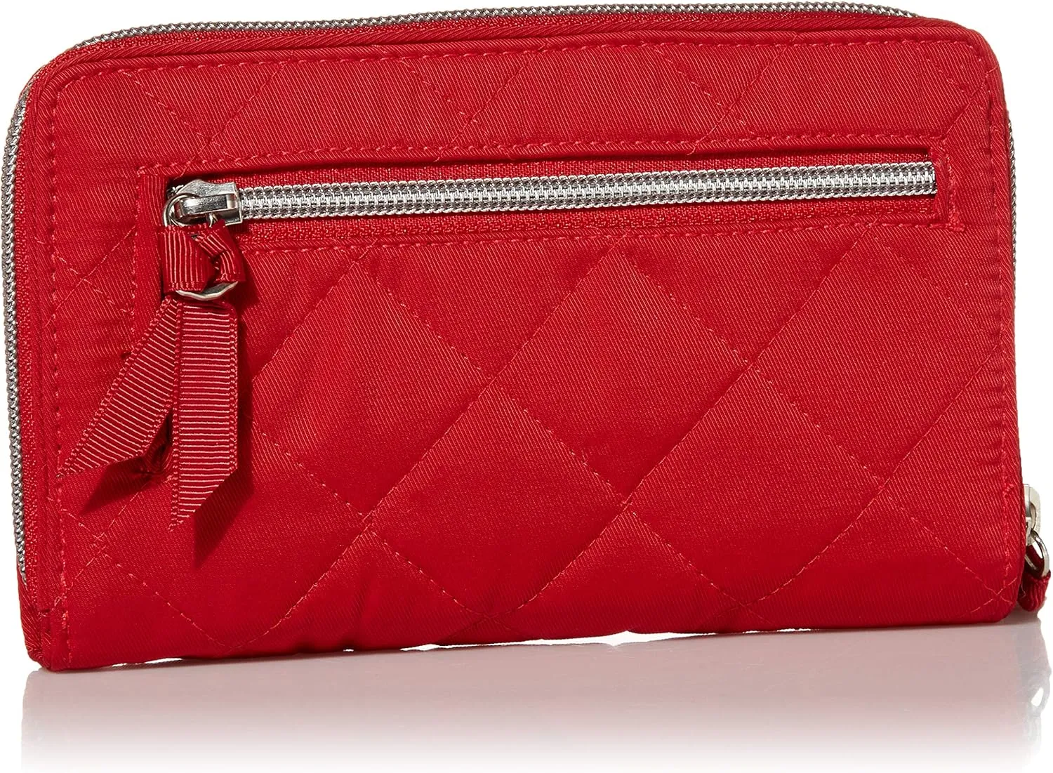 Vera Bradley Women's Performance Twill Turnlock Wallet With RFID Protection, Cardinal Red, One Size
