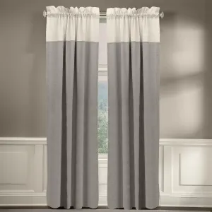 Veratex The Monterey Window Collection Made in the U.S.A. 100% Linen Living Room Rod Pocket Window Panel Curtain, Gray, 63"