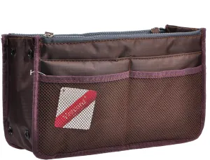 Vercord Updated Purse Handbag Organizer Insert Liner Bag in Bag 13 Pockets Coffee Large
