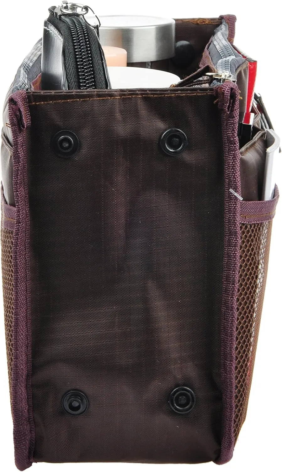 Vercord Updated Purse Handbag Organizer Insert Liner Bag in Bag 13 Pockets Coffee Large