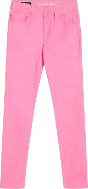 VIGOSS Girls' Jeans - Super Stretch Denim Skinny Jeans for Girls - Kids Adjustable Slim Fit Jeans (4-16)