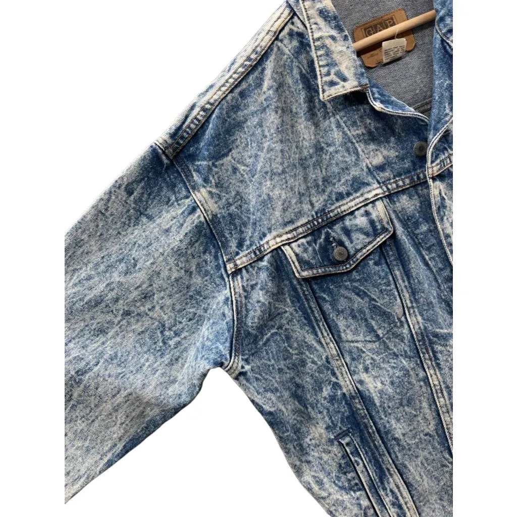 Vintage 1990's GAP Acid Wash Denim Trucker Jacket