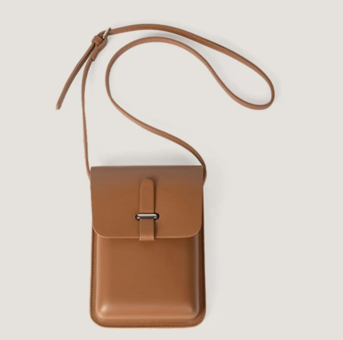 Vintage Leather Shoulder Bag Retro Handbag Women Purse Cross Body Smart Phone Pockets Lady Mobile Phone Bag Handbag Wallet (White)