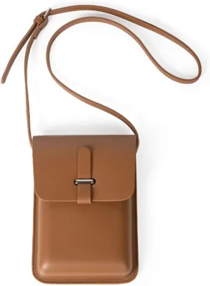 Vintage Leather Shoulder Bag Retro Handbag Women Purse Cross Body Smart Phone Pockets Lady Mobile Phone Bag Handbag Wallet (White)