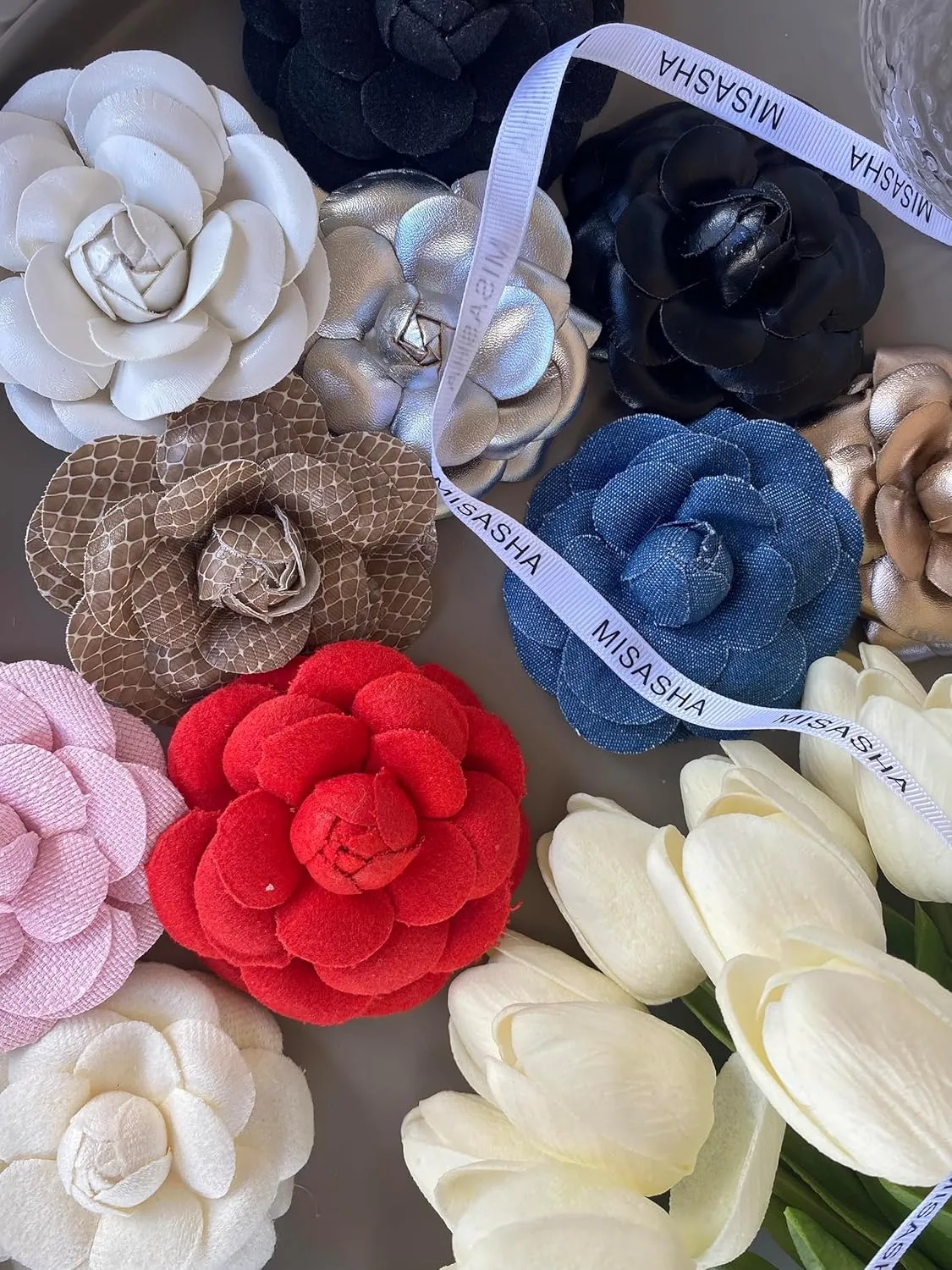 Vintage Style Elegant Camellia Fabric Flower Brooch Pin Scarf Bridal Dress Wedding Accessories Jewelry Gift